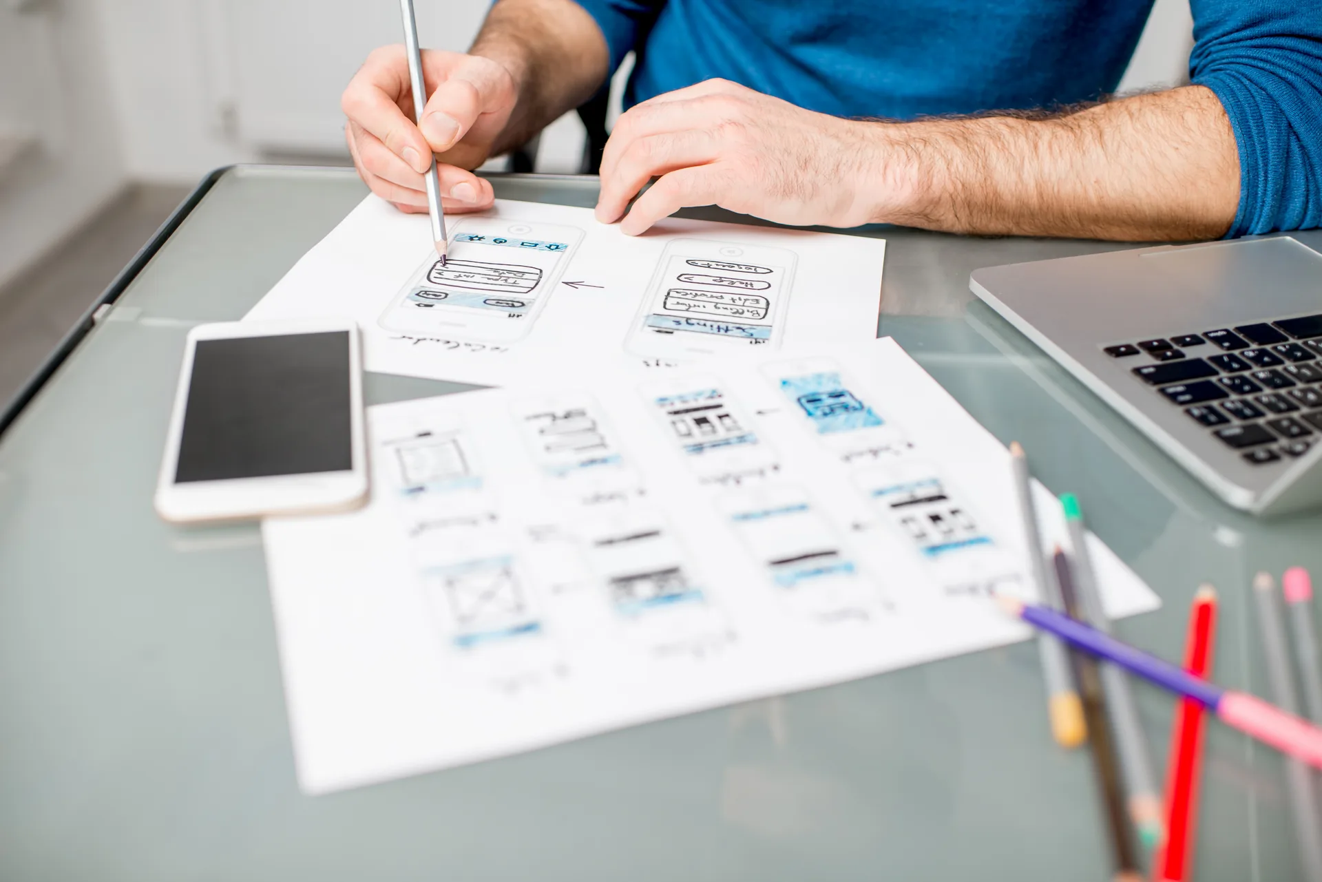 Website design and development project in progress